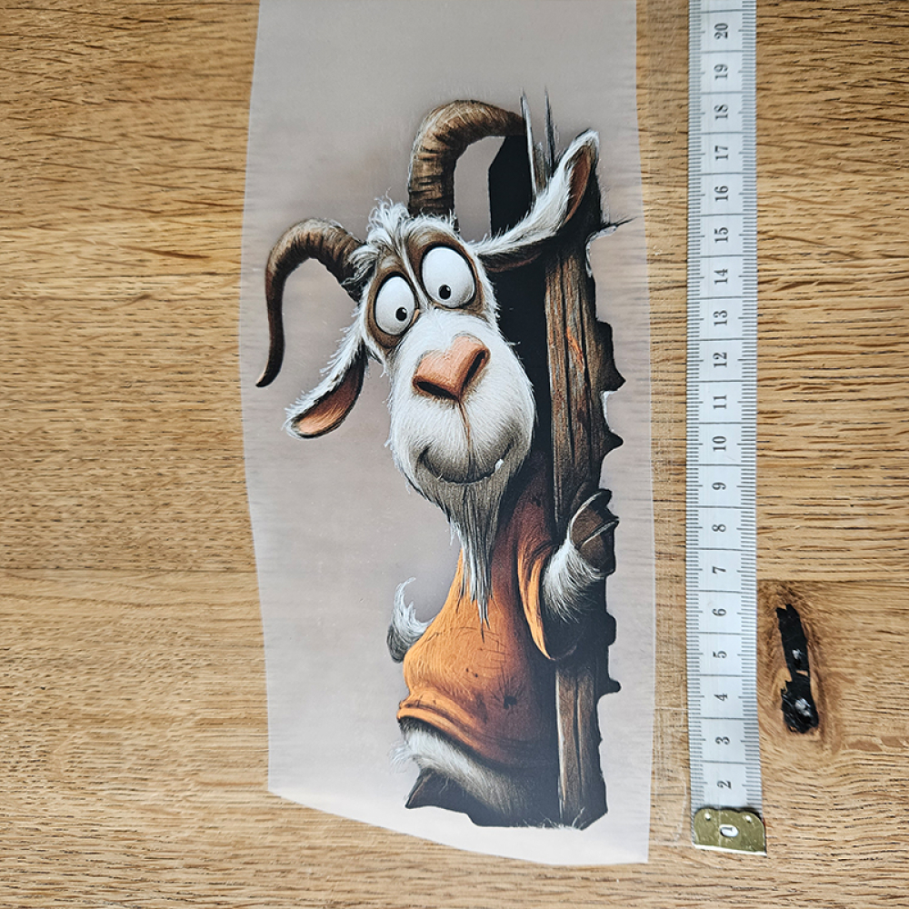 Bügelbild versandfertig - längste Seite ca. 18cm   - WA_H31_18 / Ziege